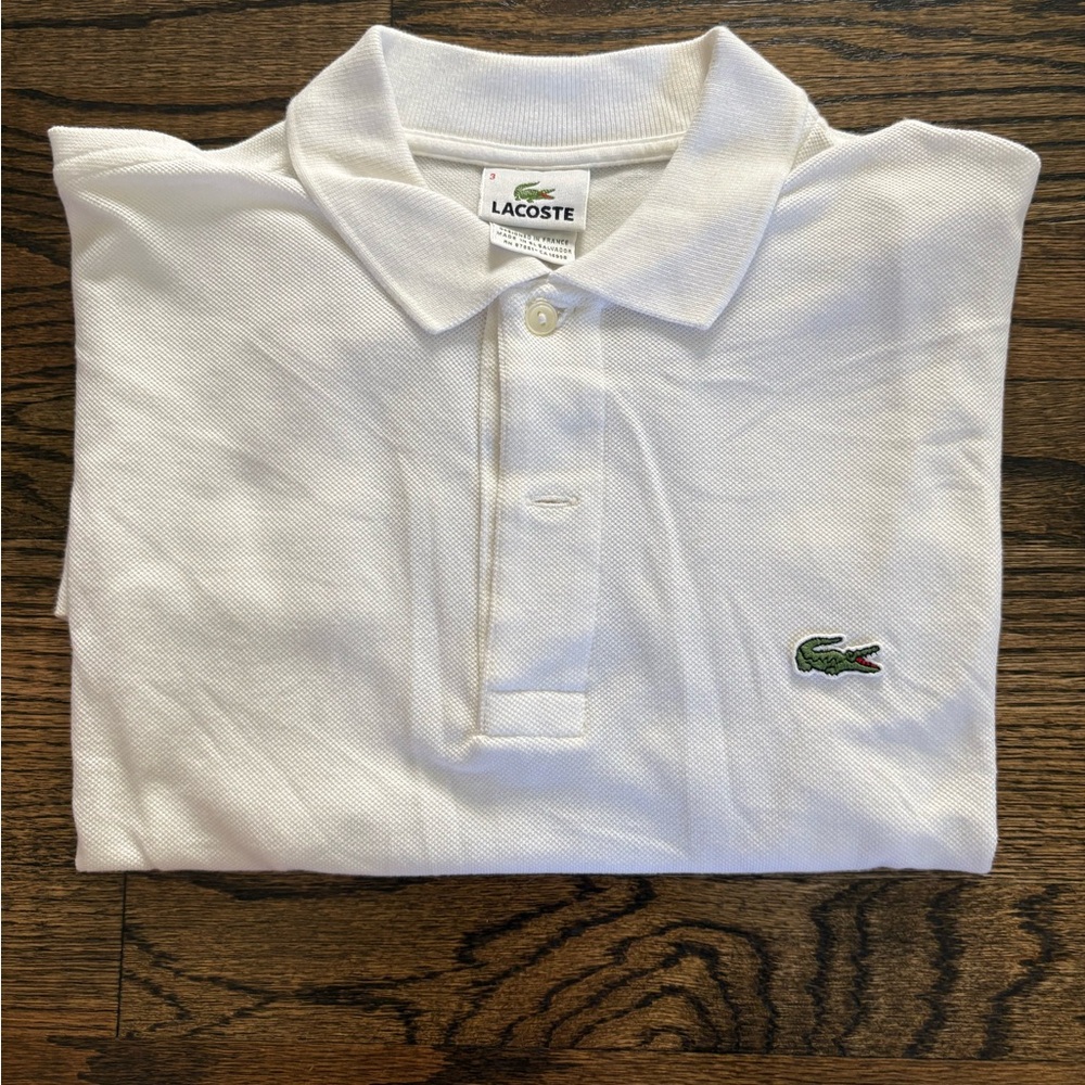 Lacoste Ivory Polo with Crocodile Logo
